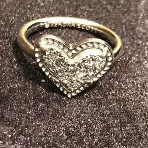 Kindra Scott gemstone heart ring